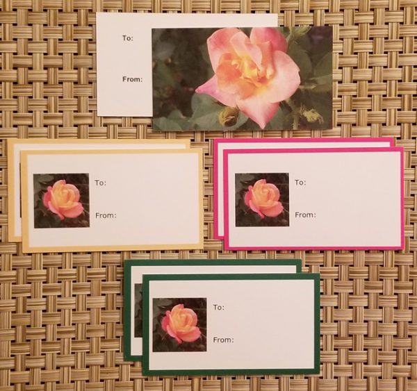 Roses gift tags- Harris Garden Cards